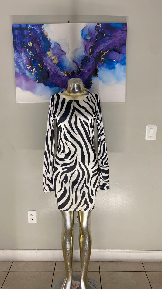 Zebra print dress